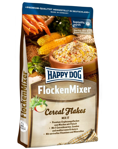HAPPY DOG NaturCro Flocken mix 10 kg pārslas ar pilngraudu graudaugiem, dārzeņiem un garšaugiem