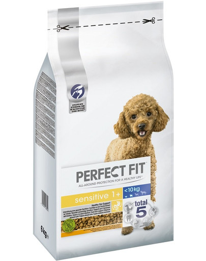 PERFECT FIT Sensitive 1+ Bagāts ar tītara gaļu jutīgiem pieaugušiem mazo šķirņu suņiem 6 kg