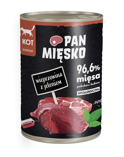 MELT Cūkgaļa ar brieža gaļu hipoalerģiska mitrā kaķu barība kaķiem 400g