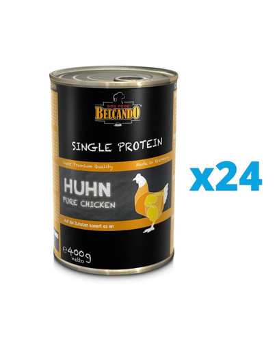 BELCANDO Single Protein vistas gaļa 24x400 g mitrā suņu barība