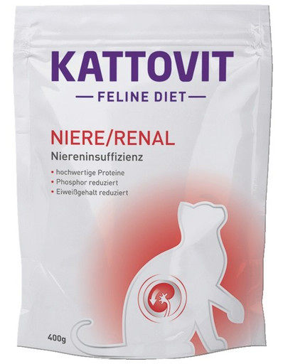 KATTOVIT Feline Diet NIERE/RENTAL nieru mazspējas gadījumā 400 g