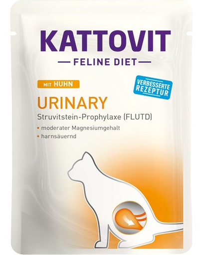 KATTOVIT Feline Diet Urinary diēta kaķiem, ar vistas gaļu, urīnceļiem 85 g