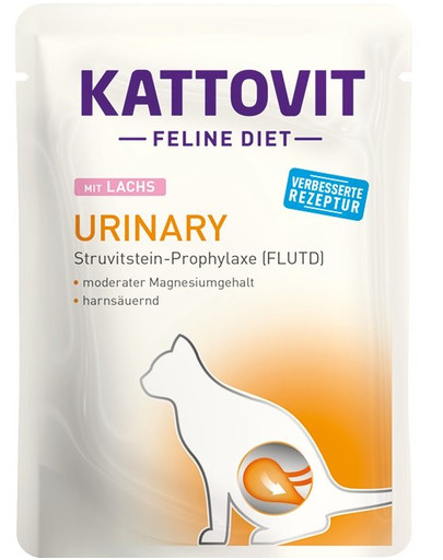 KATTOVIT Feline Diet Urinary  diēta kaķiem, ar lasi, urīnceļiem 85 g