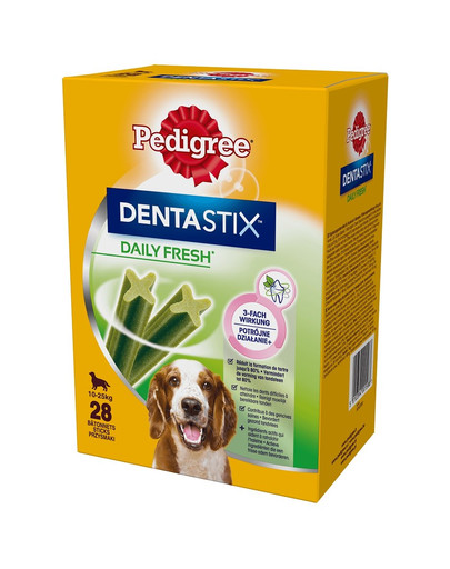 PEDIGREE DentaStix Daily Fresh vistas gaļas garša vidēja lieluma suņiem 28x180g