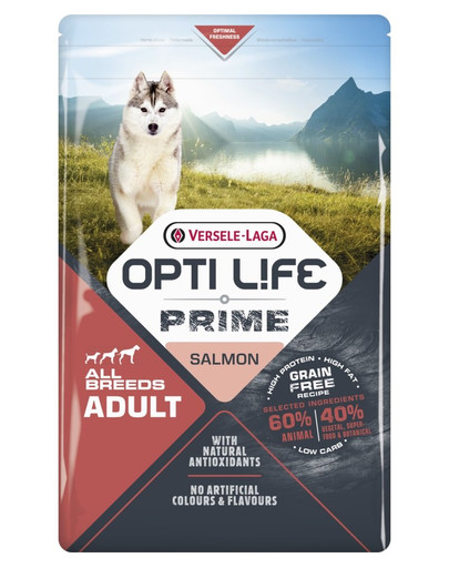 VERSELE-LAGA Opti Life Prime pieaugušajiem ar lasi 2,5 kg bez graudaugiem
