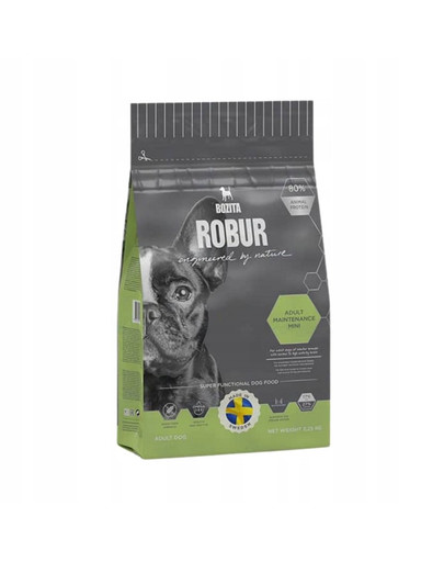 BOZITA Robur Adult Maintenance Mini maziem un vidējiem suņiem ar normālu līdz augstu aktivitātes līmeni 27/17 3,25 kg