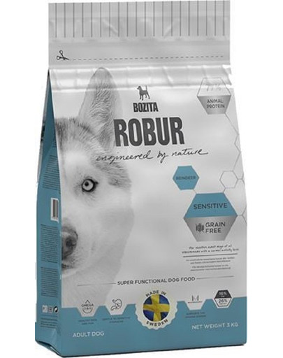 BOZITA Robur Sensitive Grain Free Reindeer, bez graudaugiem ar brieža gaļu 14 kg