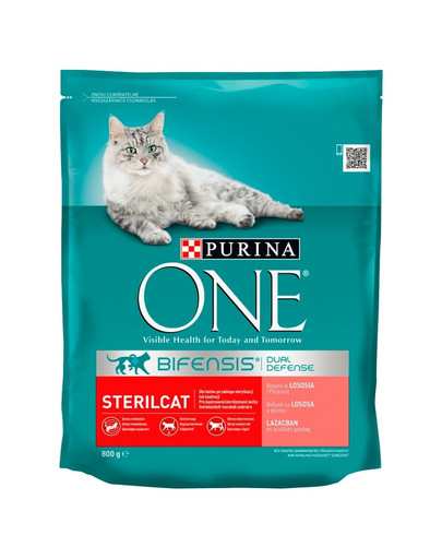 PURINA ONE Sterilcat ar barības vielām, kaķiem pēc sterilizācijas/kastrācijas, ar lasi un kviešiem 800 g