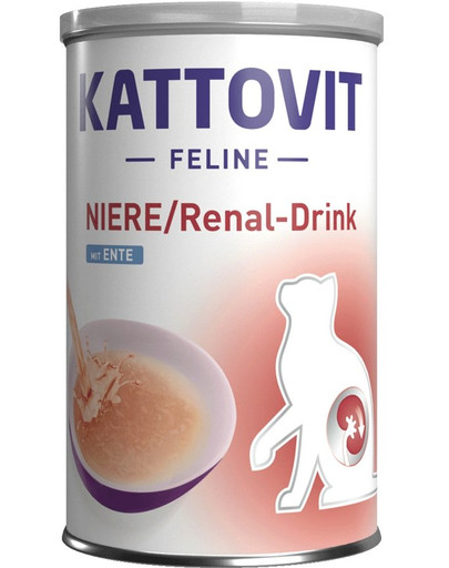 KATTOVIT Cat Diet Renal-Drink dzēriens kaķiem nieru darbības uzlabošanai, ar pīli 135 ml
