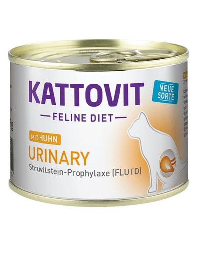 KATTOVIT Feline Diet Urinary diēta kaķiem, ar vistas gaļu 185 g, urīnceļiem.