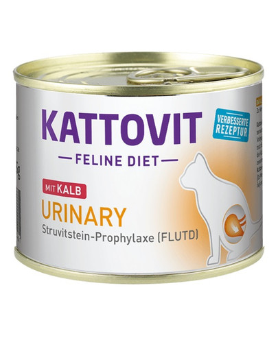 KATTOVIT Feline Urinary teļa gaļa 185 g, urīnceļiem.