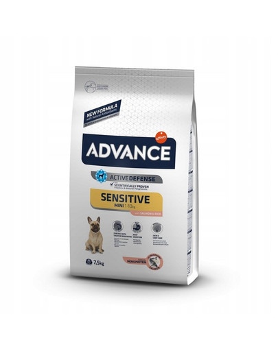 ADVANCE Mini Sensitive 7,5 kg maziem suņiem ar paaugstinātu jutību pret barību