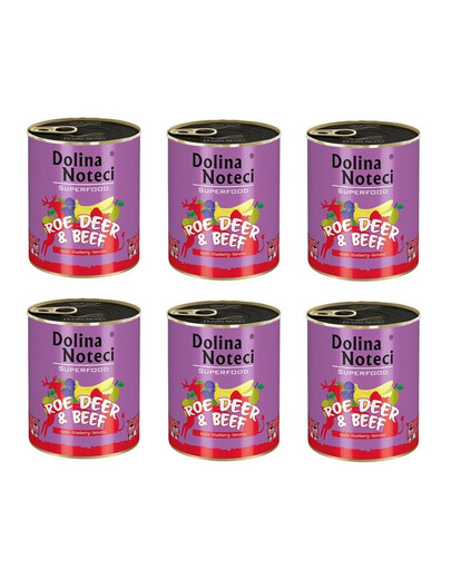 DOLINA NOTECI Premium SuperFood briežu un liellopu gaļa 800 g x 6 gab.