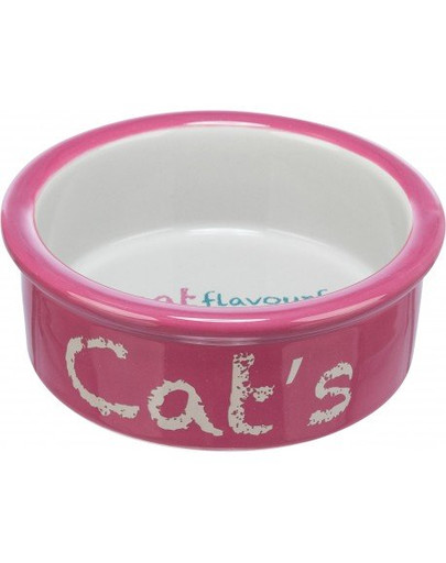TRIXIE Keramikas trauks kaķiem, rozā/pelēks, 0,3 l/ 12 cm, piemērots TX-24791