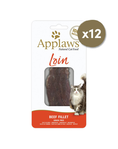APPLAWS Cat Treat 12 x 20 g kārums kaķiem ar liellopa gaļas fileju