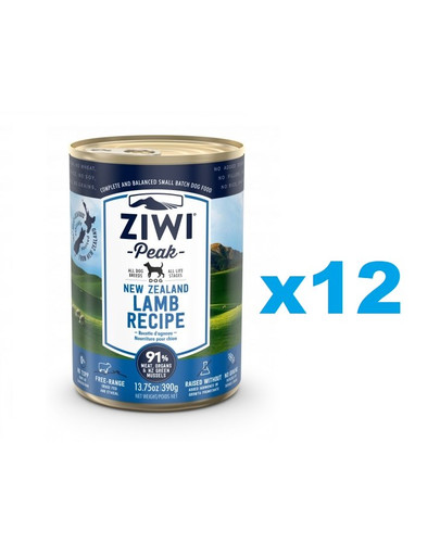 ZIWI PEAK Jēra gaļa suņiem 12 x 390 g
