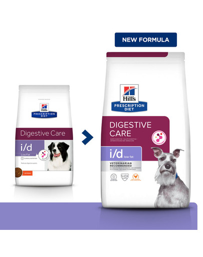 HILL'S Prescription Diet Digestive Care i/d Canine Low Fatar zemu tauku saturu ar vistas gaļu 12 kg