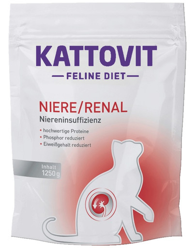 KATTOVIT Feline Diet NIERE/RENTAL nieru/nieru mazspējas gadījumā 1,25 kg