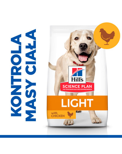 HILL'S Science Plan Canine Adult Light Large breed Chicken 18 kg