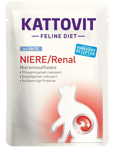 KATTOVIT Feline Diet NIERE/RENTAL Diēta Niere, pīle 24 x 85 g