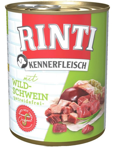 RINTI Kennerfleisch mežacūkas gaļa 12 x 800 g