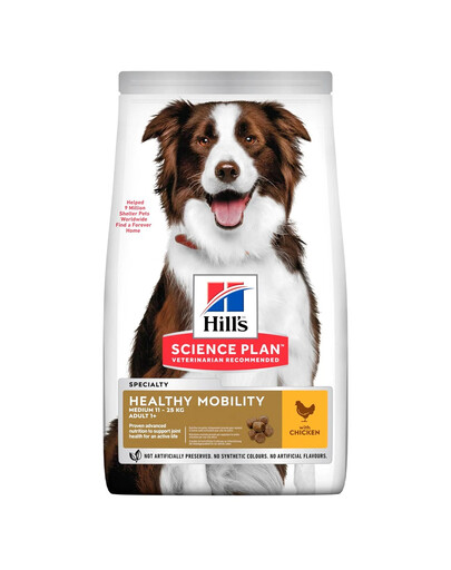 HILL'S Science Plan Canine Adult Healthy Mobility Medium Chicken barība suņu locītavu atbalstam 28 kg (2x14 kg)