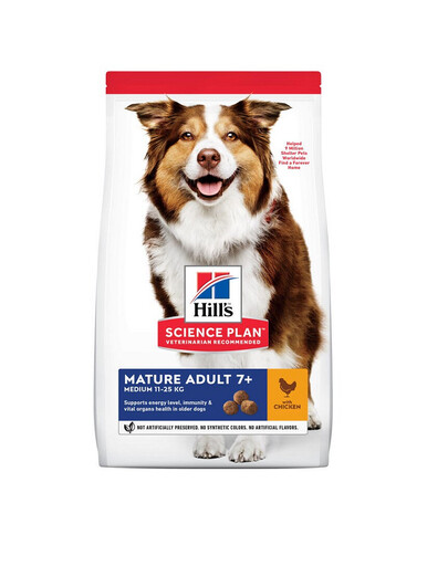 HILL'S Science Plan Canine Mature 7+ pieaugušajiem suņiem ar vistas gaļu 28kg (2x14kg)
