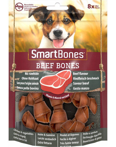 SMART BONES mini suņu kaulu kārumi liellopu gaļa x 2 + rotaļlieta