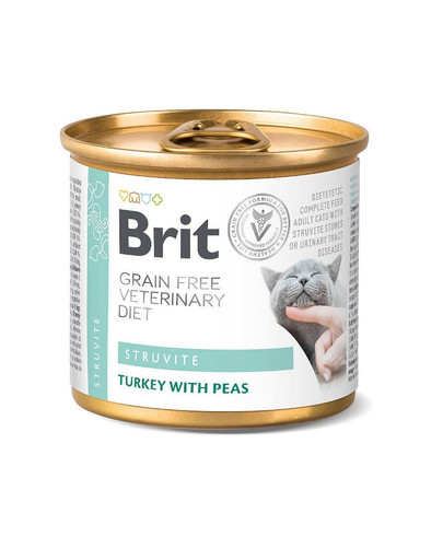 BRIT Veterinary Diet Struvite tītara gaļa ar zirņiem kaķiem 200 g
