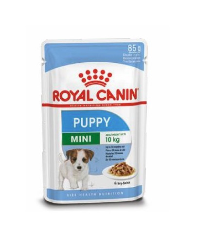 ROYAL CANIN Mini puppy 48x85 g mitrā barība mērcē mazo šķirņu kucēniem līdz 10 mēnešiem