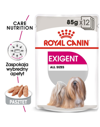ROYAL CANIN Exigent mitrā barība - pastēte pieaugušiem, izvēlīgiem suņiem 24 x 85 g
