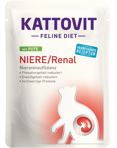 KATTOVIT Feline DIET NIERE/RENTAL nieru diēta, tītara 24 x 85 g