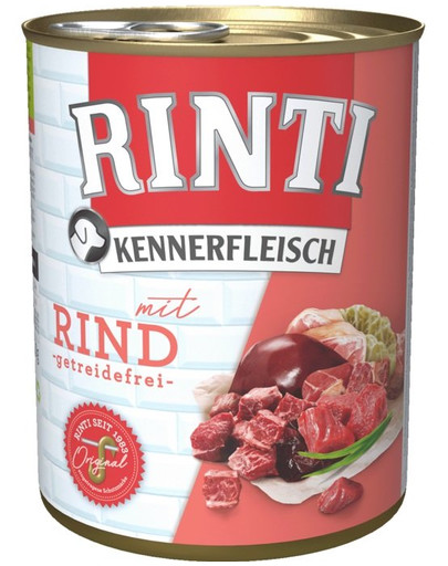 RINTI Kennerfleisch Meat Multipack dažādi gaļas veidi 24 x 400 g