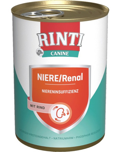 RINTI Canine Niere/Renal Liellopu gaļa 12 x 800 g
