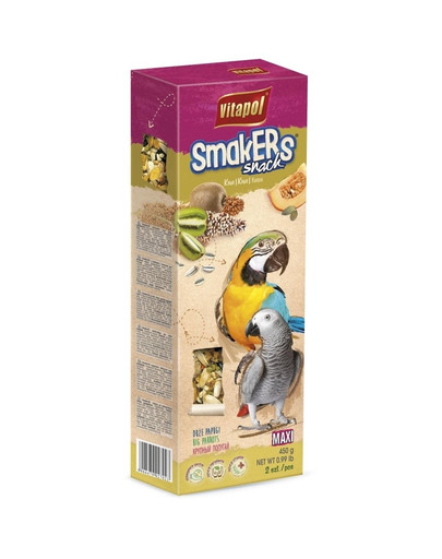 Vitapol Smakers didelioms papūgoms  su kiviais 450 g