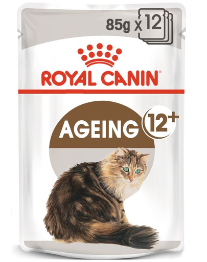 ROYAL CANIN Ageing +12 24x85g mitrā barība mērcē nobriedušiem kaķiem