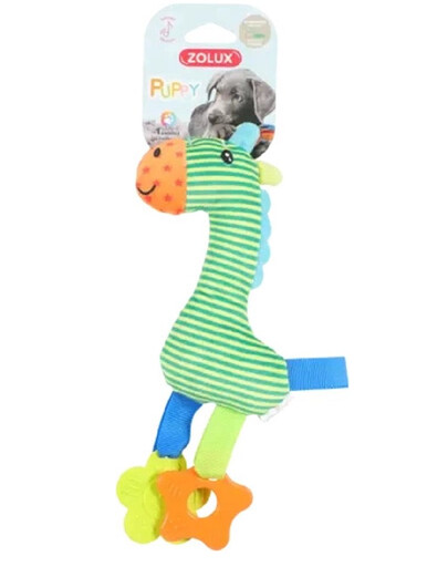 ZOLUX RIO kucēns plīša rotaļlieta žirafe zaļa