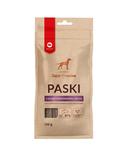 MACED Super Premium Pīles sloksnes ar ķirbju sēklām un melisu 100 g