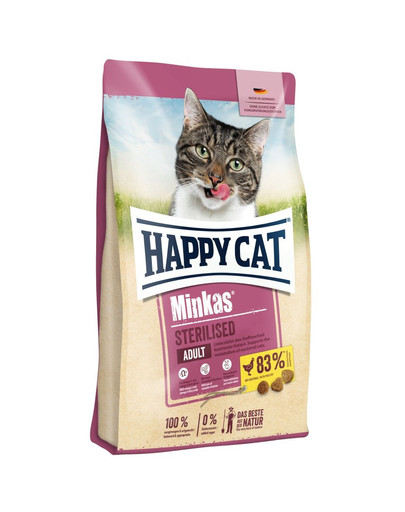 HAPPY CAT Minkas Sterilised Geflügel ar cāļu gaļu 1,5 kg