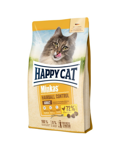 HAPPY CAT Minkas Hairball Control, vistas gaļa, 4 kg