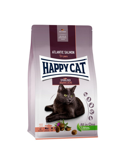 HAPPY CAT Sterilised Łosoś atlantycki 4 kg dla kotów kastrowanych
