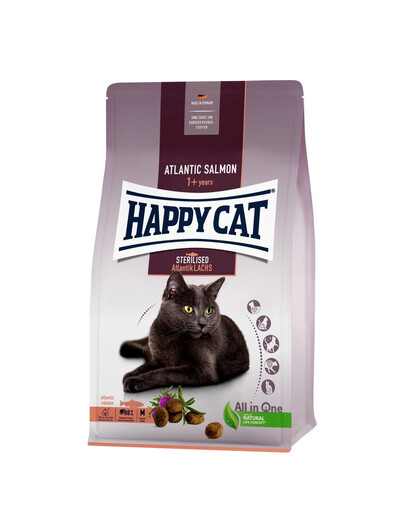 HAPPY CAT Sterilised Łosoś atlantycki 4 kg dla kotów kastrowanych