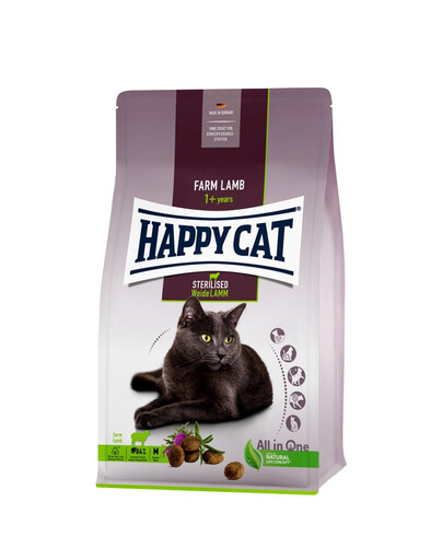 HAPPY CAT Sterilised Jēra gaļa 10 kg kastrētiem kaķiem