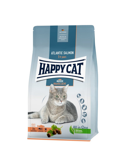 HAPPY CAT Indoor Łosoś atlantycki 4 kg dla kotów niewychodzących