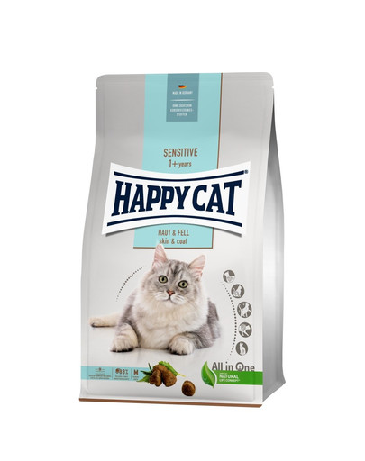 HAPPY CAT Sensitive Hair & Skin 4kg ādai un kažokam