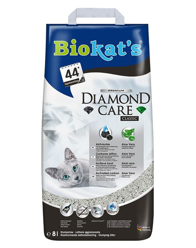 BIOKAT'S Diamond Care Classic Bentonīta kaķu pakaiši 8 L