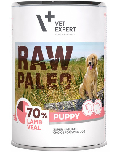VETEXPERT RP jēra un teļa gaļas konservi kucēniem 400g