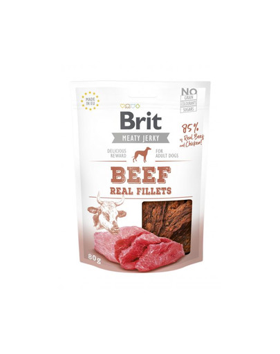 BRIT Jerky Snack Liellopu gaļa Fillets 80 g