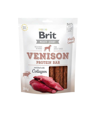 BRIT Jerky Snack Brieža gaļa Protein bar 200 g