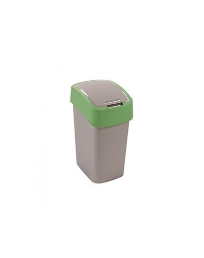 CURVER atkritumu tvertne „FLIP BIN“ 9 L sudraba / zaļa krāsā
